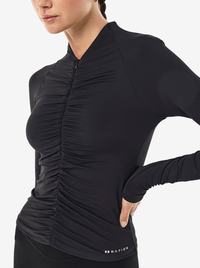 Off Duty Long Sleeve Top in Black