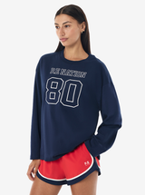 Oversized Long Sleeve Tee in Dark Navy