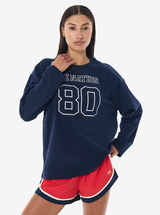 Oversized Long Sleeve Tee in Dark Navy