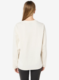 Core Oversized LS Tee in Whisper White