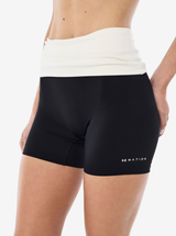 Fold Over 5" Bike Short in Black