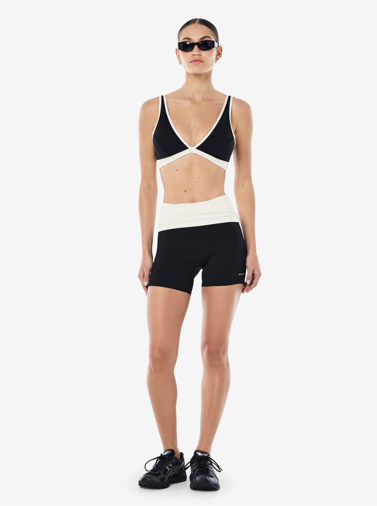 Fold Over 5" Bike Short in Black