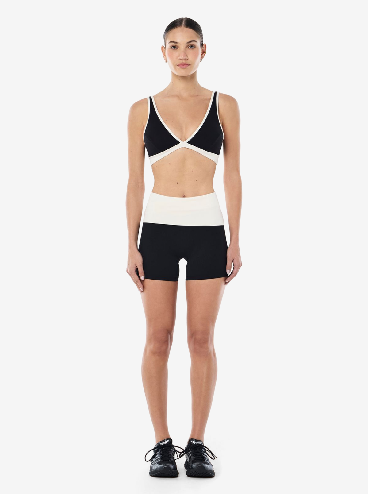 Fold Over 5" Bike Short in Black