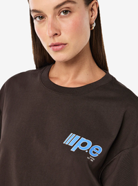 Glide Oversized Tee in Coffee