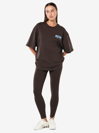 Glide Oversized Tee in Coffee