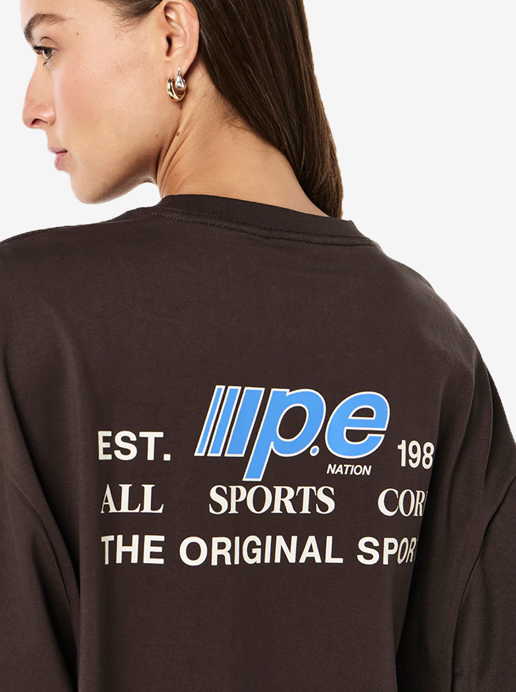 Glide Oversized Tee in Coffee