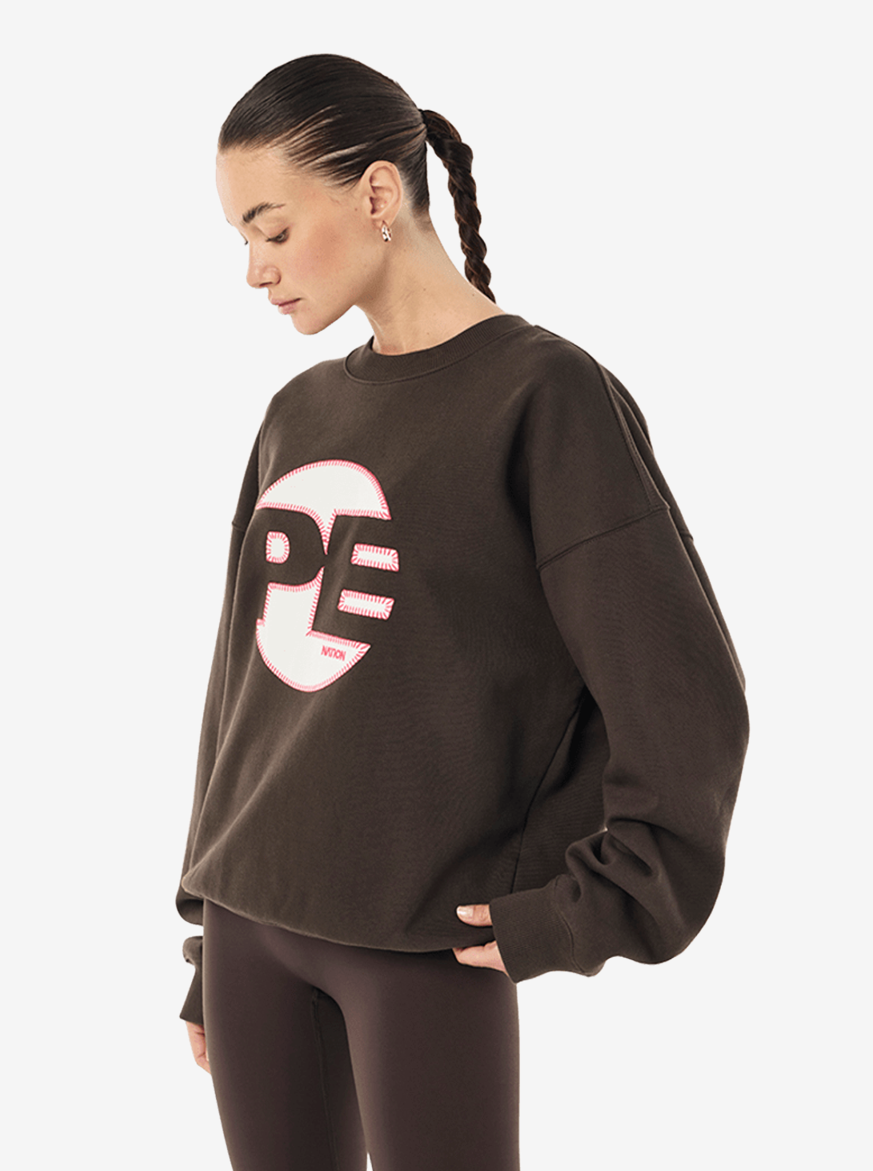 Oversized Sweat in Coffee