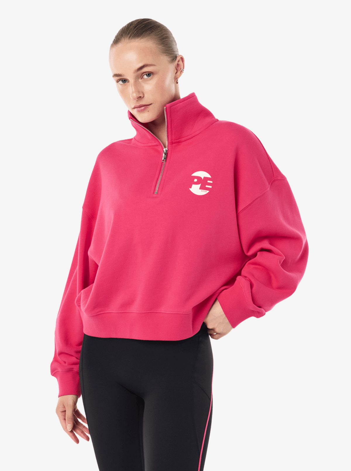 Voltage Quarter Zip in Cosmo Pink