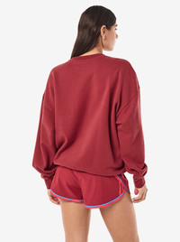 Tidal Oversized Sweat in Cherry