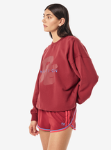 Tidal Oversized Sweat in Cherry