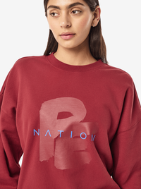 Tidal Oversized Sweat in Cherry