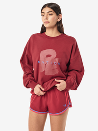Tidal Oversized Sweat in Cherry