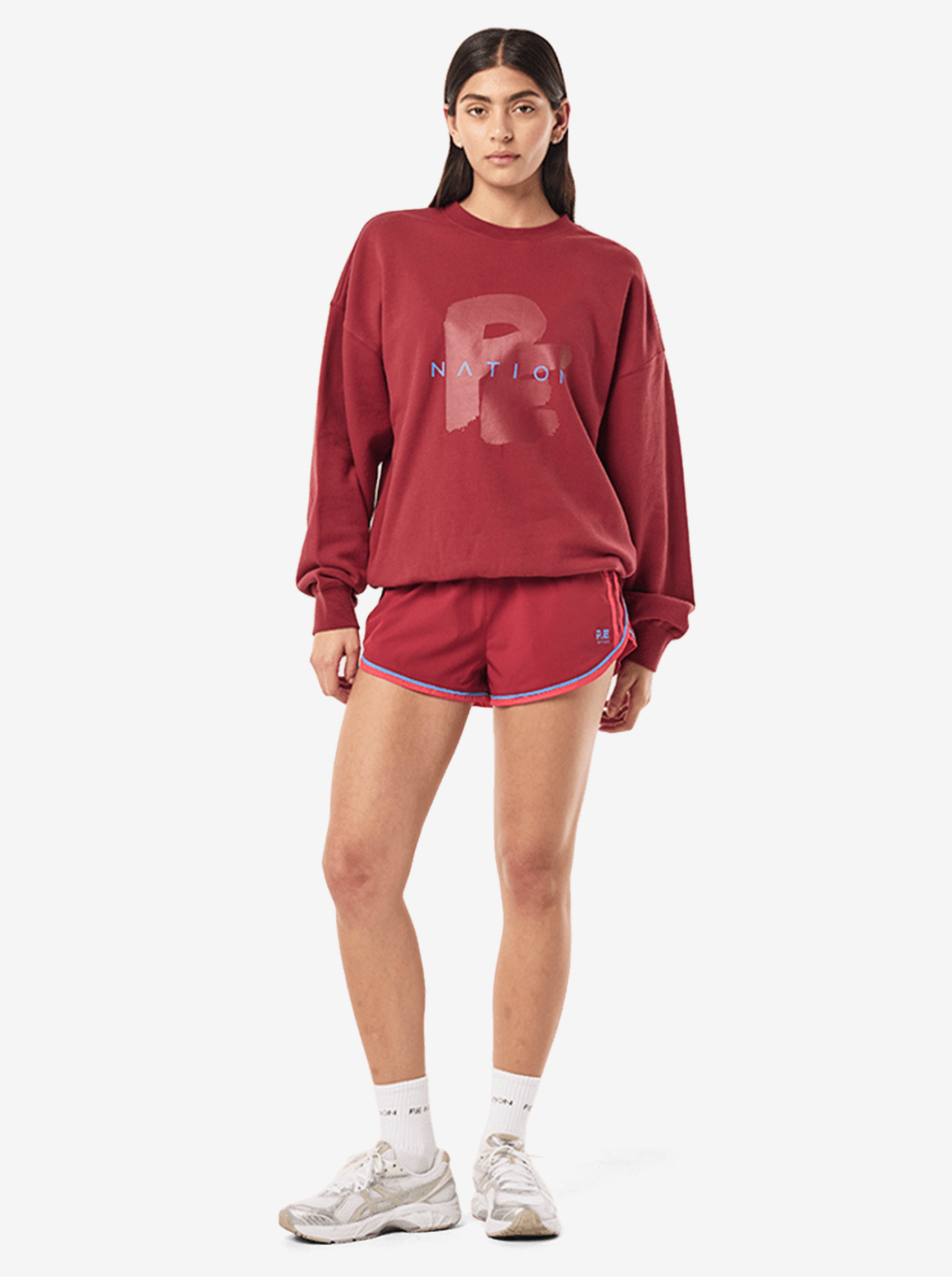 Tidal Oversized Sweat in Cherry