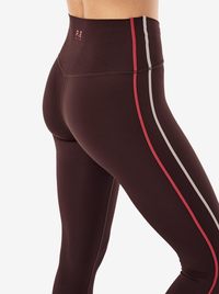 Clarity Full Length Legging in Dark Plum & Bittersweet & Soft Pink