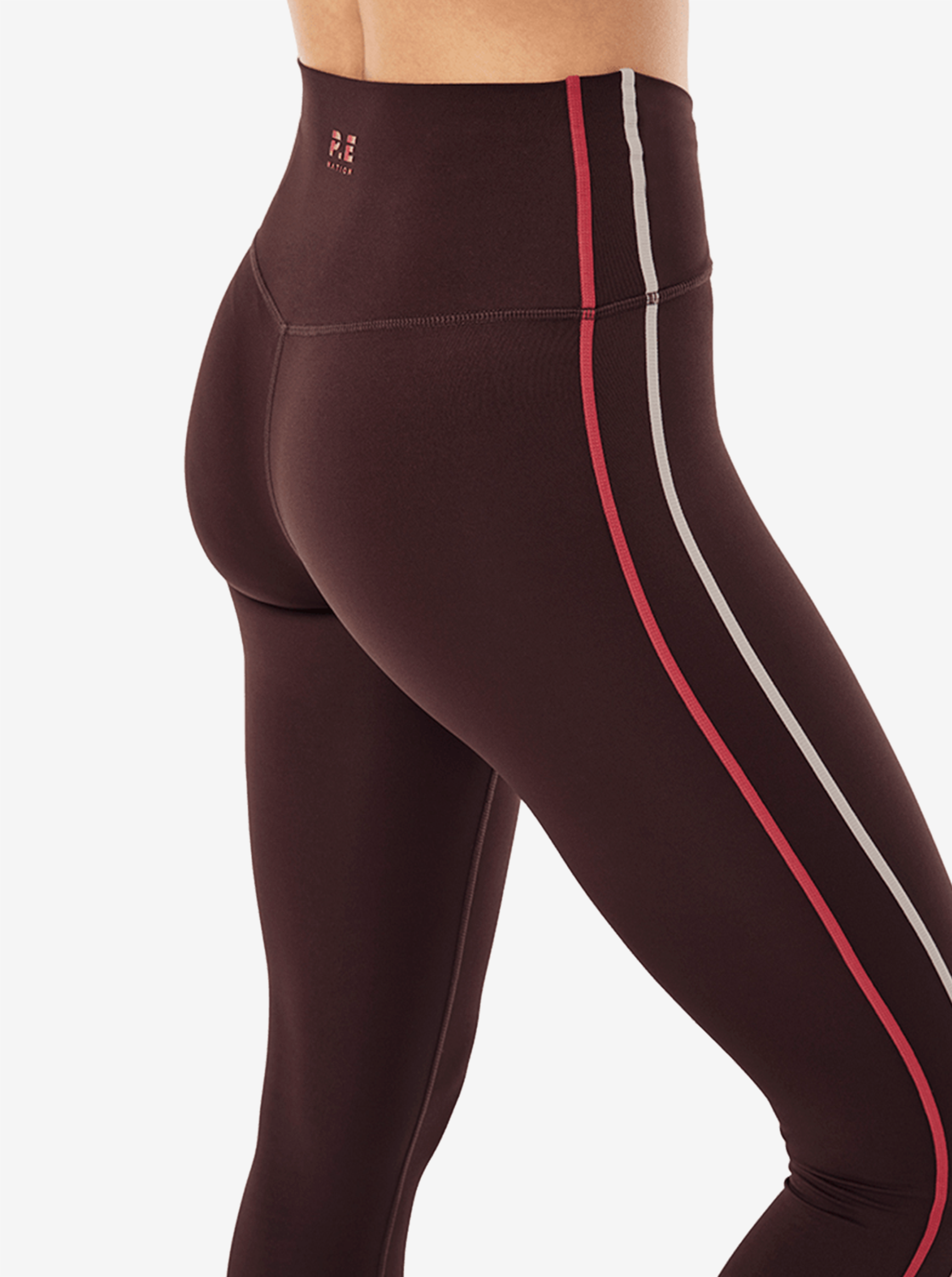 Clarity Full Length Legging in Dark Plum & Bittersweet & Soft Pink