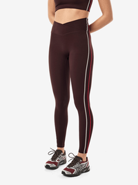 Clarity Full Length Legging in Dark Plum & Bittersweet & Soft Pink
