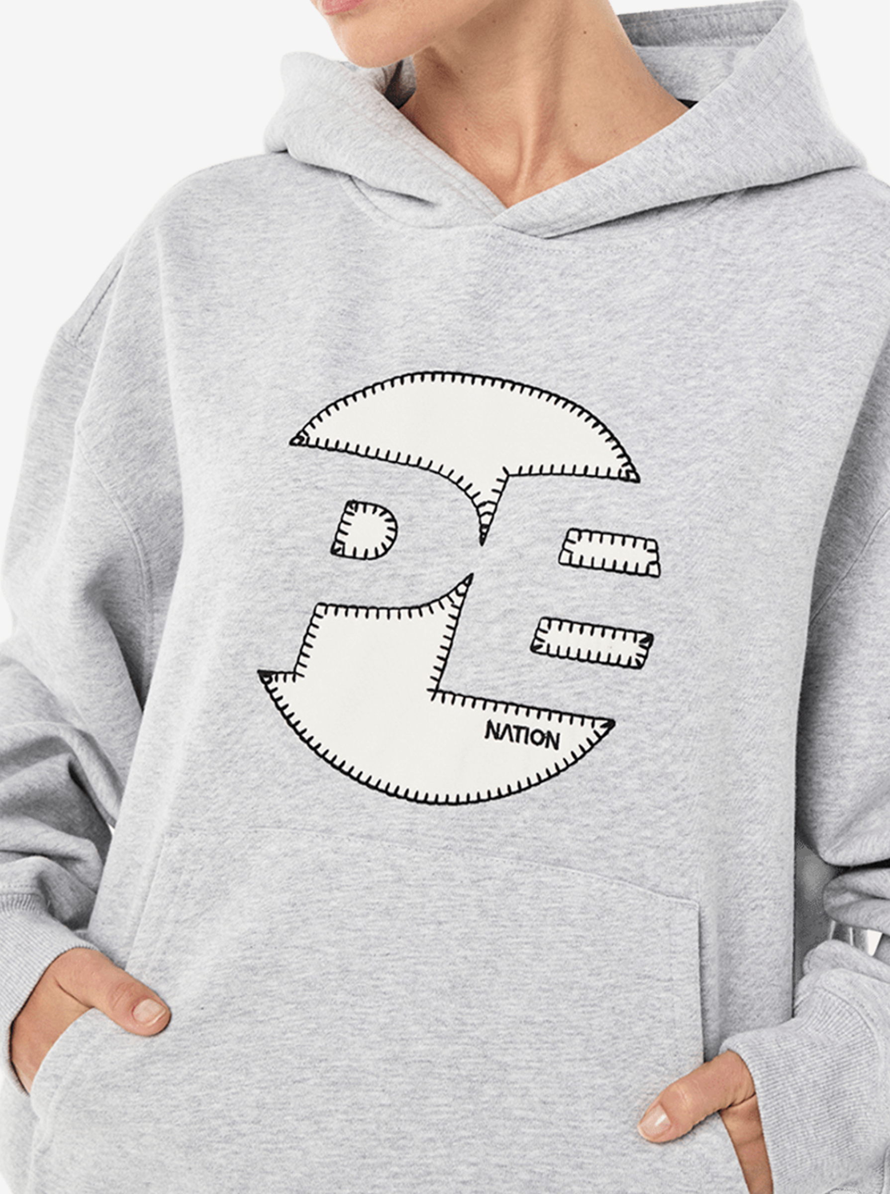 Voltage Hoodie in Mid Grey Marle