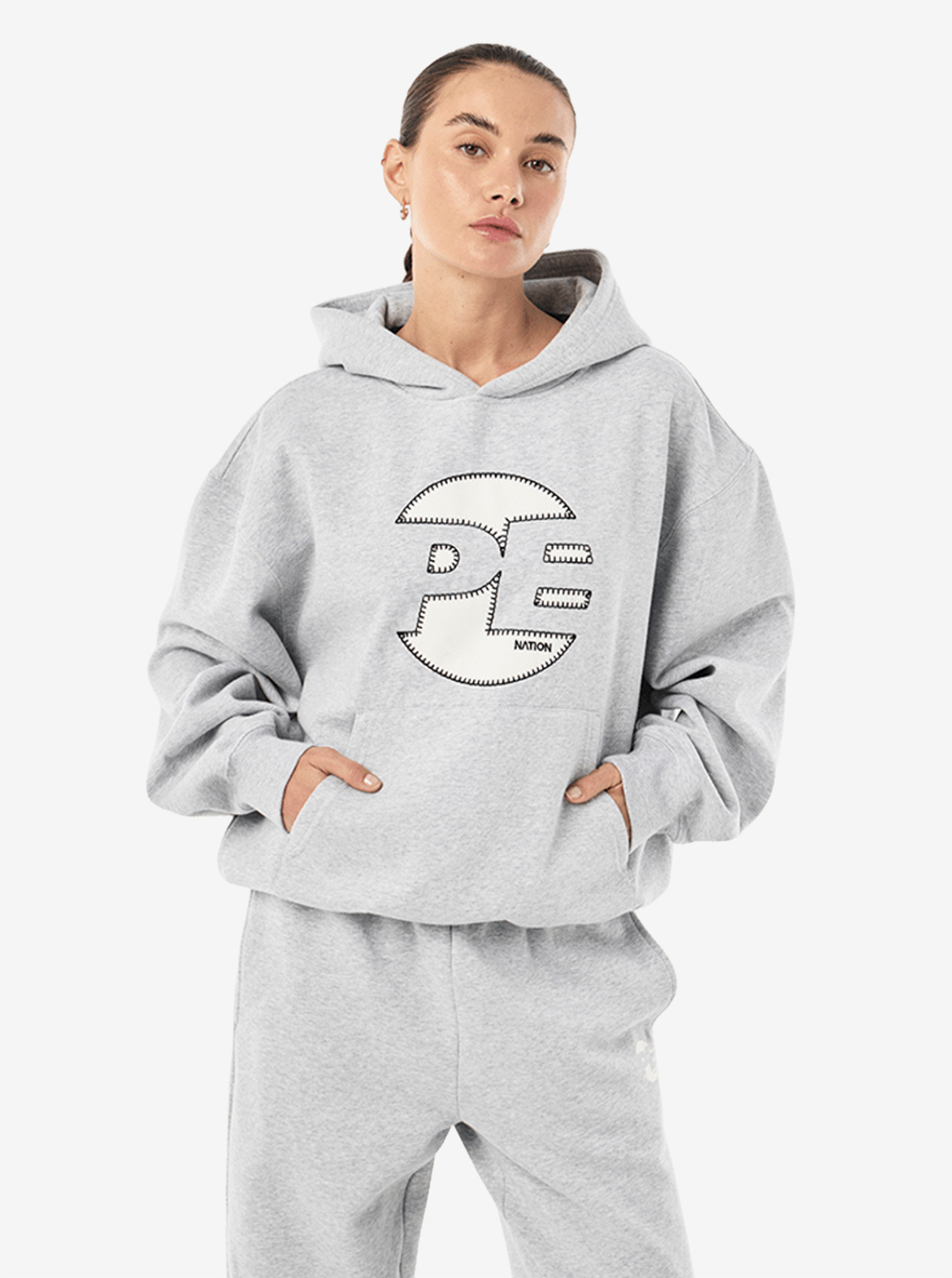 Voltage Hoodie in Mid Grey Marle
