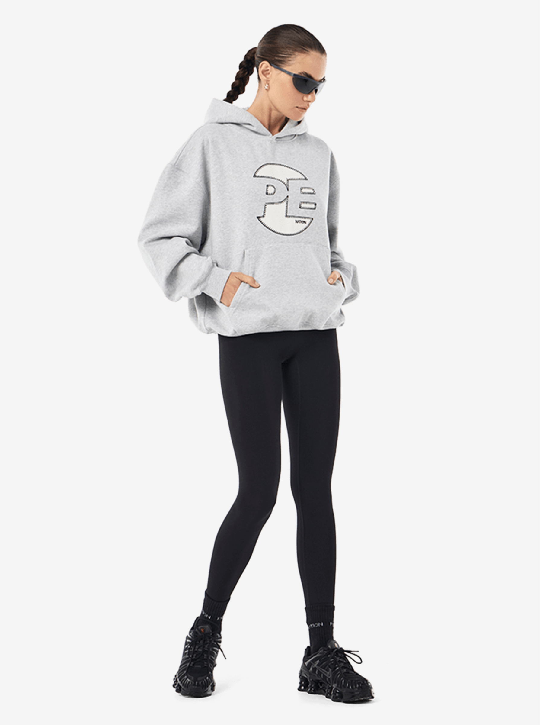 Voltage Hoodie in Mid Grey Marle