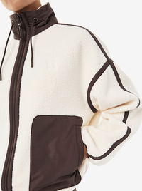 Lennon Sherpa Jacket in Whisper White & Coffee