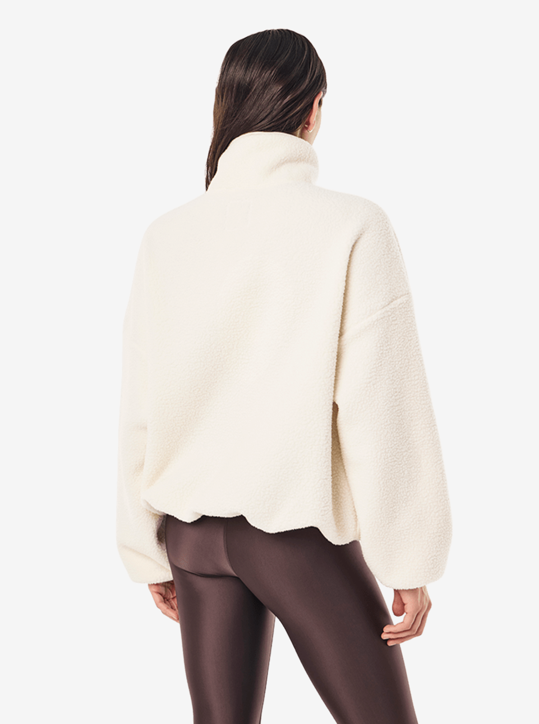 Rotate Quarter Zip in Whisper White