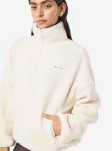 Rotate Quarter Zip in Whisper White