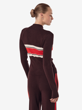 Solar Knit Jacket in Dark Plum
