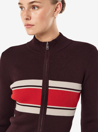 Solar Knit Jacket in Dark Plum