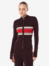 Solar Knit Jacket in Dark Plum