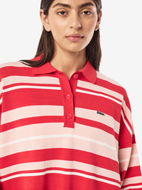 Strata Rugby Knit in Strawberry Stripe