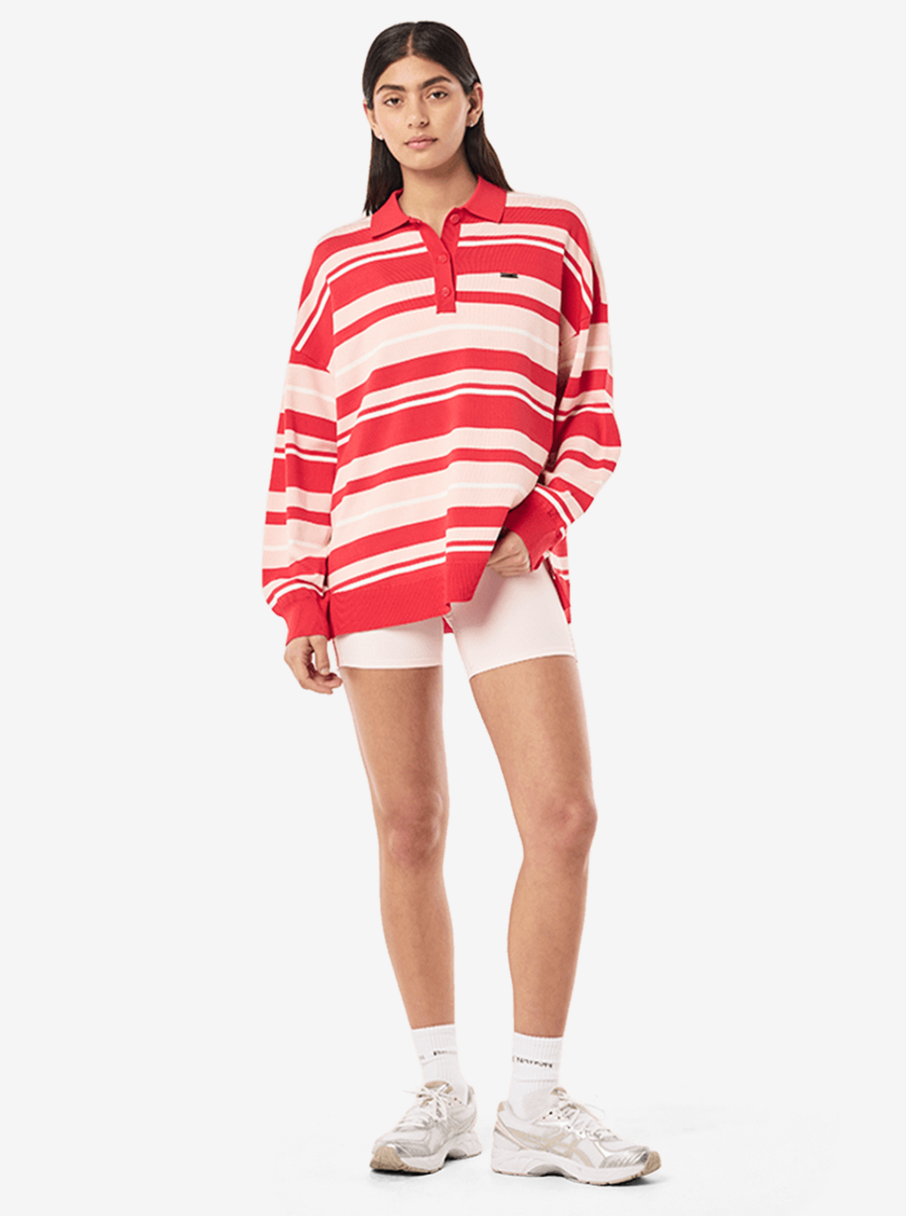 Strata Rugby Knit in Strawberry Stripe