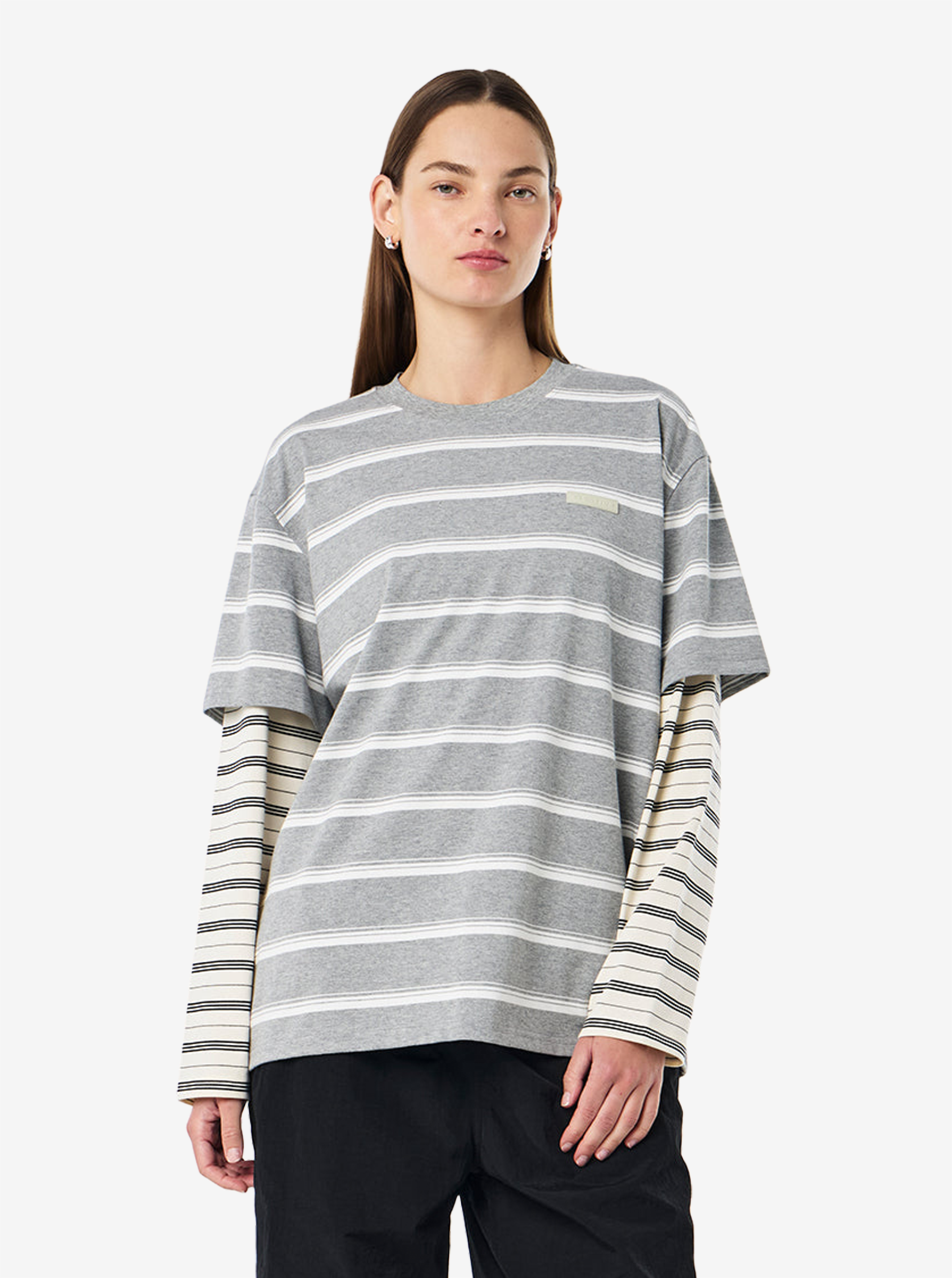 Spark Long Sleeve Tee in Grey Marle
