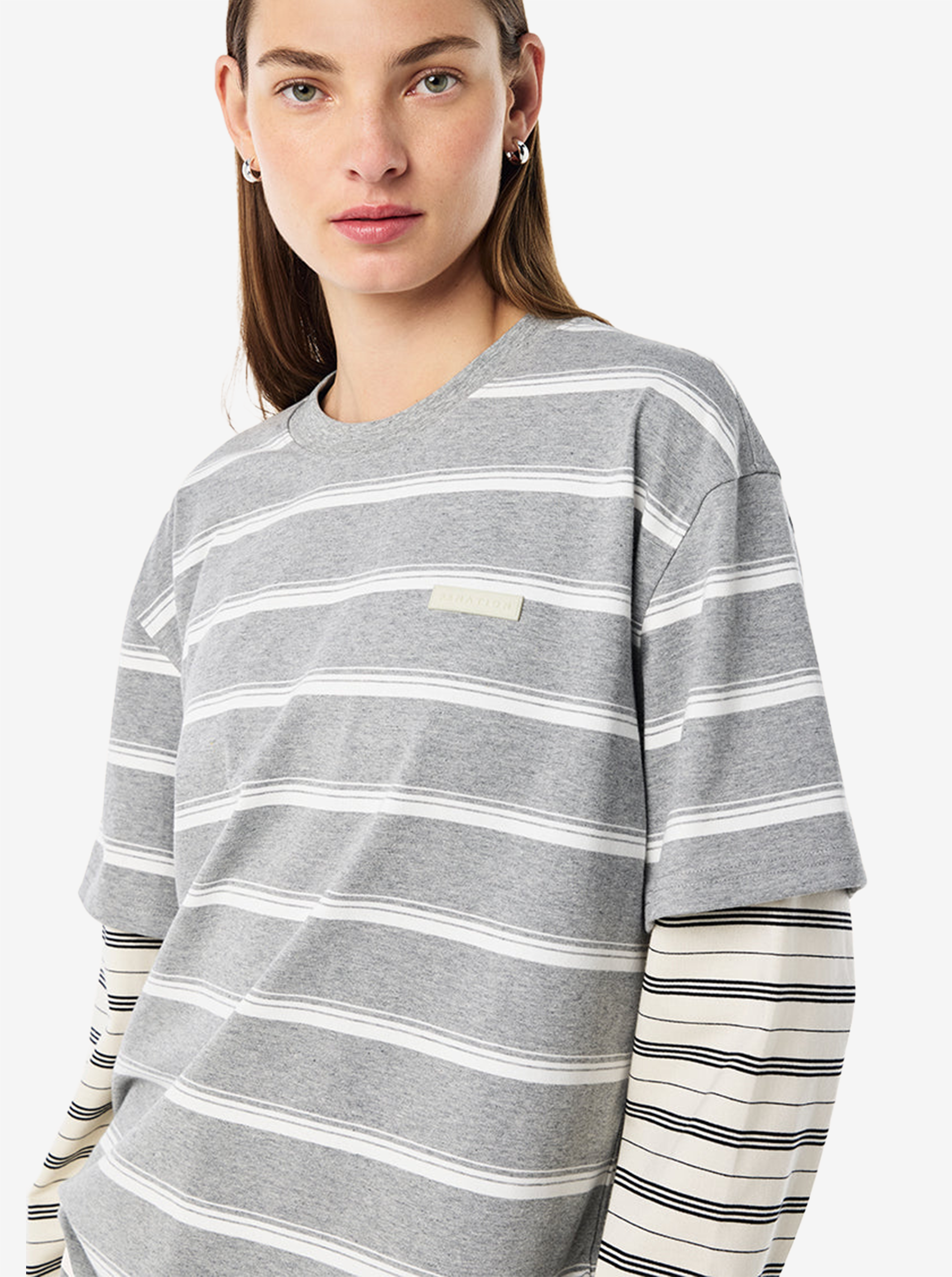 Spark Long Sleeve Tee in Grey Marle