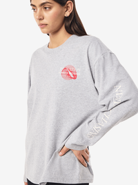Snap Long Sleeve Tee in Grey Marle