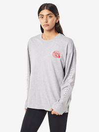Snap Long Sleeve Tee in Grey Marle