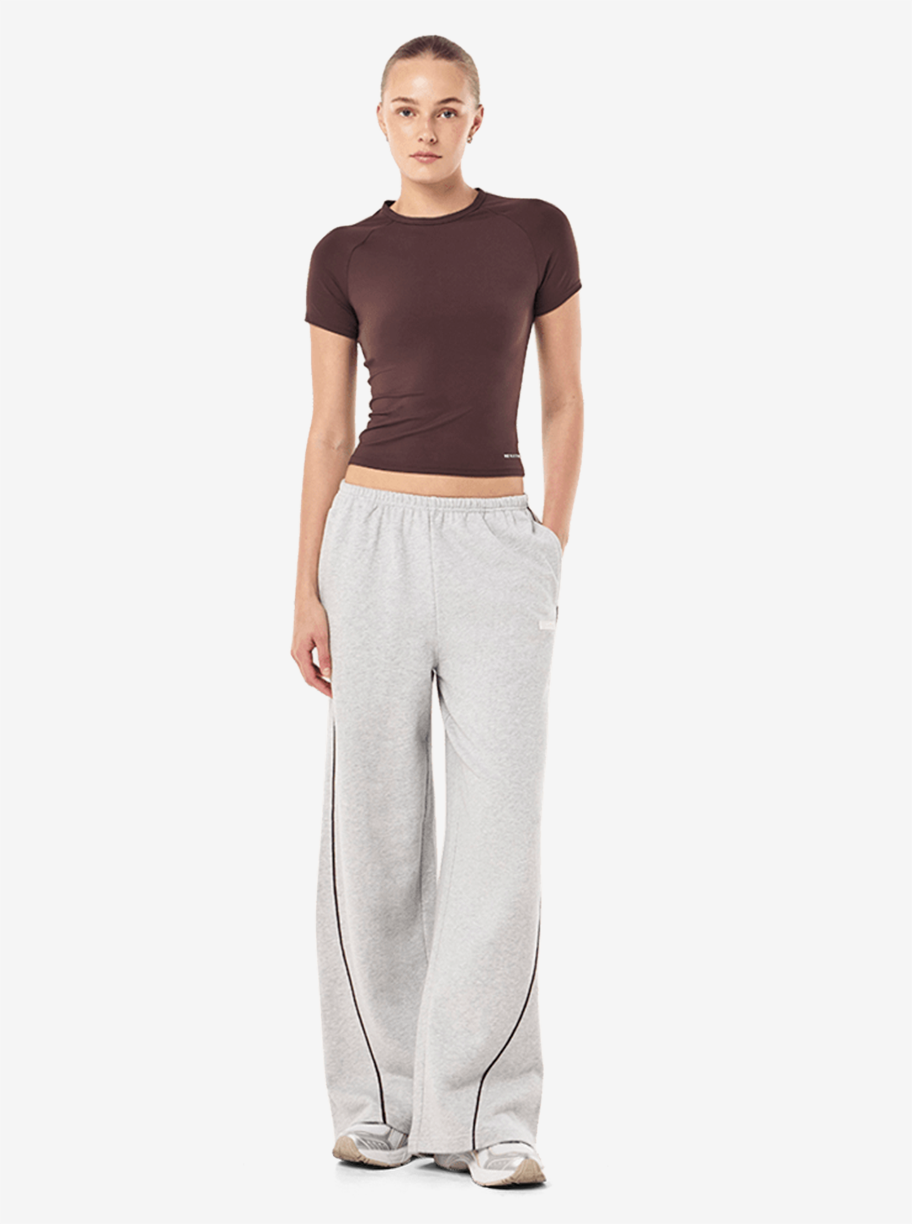Full Swing Trackpant in Mid Grey Marle