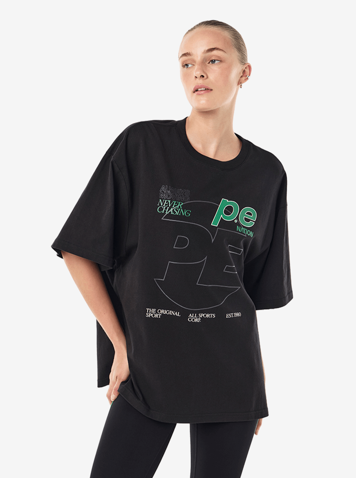 Current Oversized Tee in Black