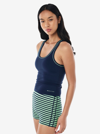 Spectrum Scoop Tank in Dark Navy & Kiwi Green