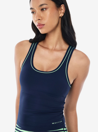 Spectrum Scoop Tank in Dark Navy & Kiwi Green