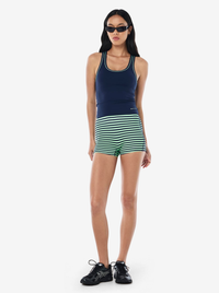 Spectrum Scoop Tank in Dark Navy & Kiwi Green