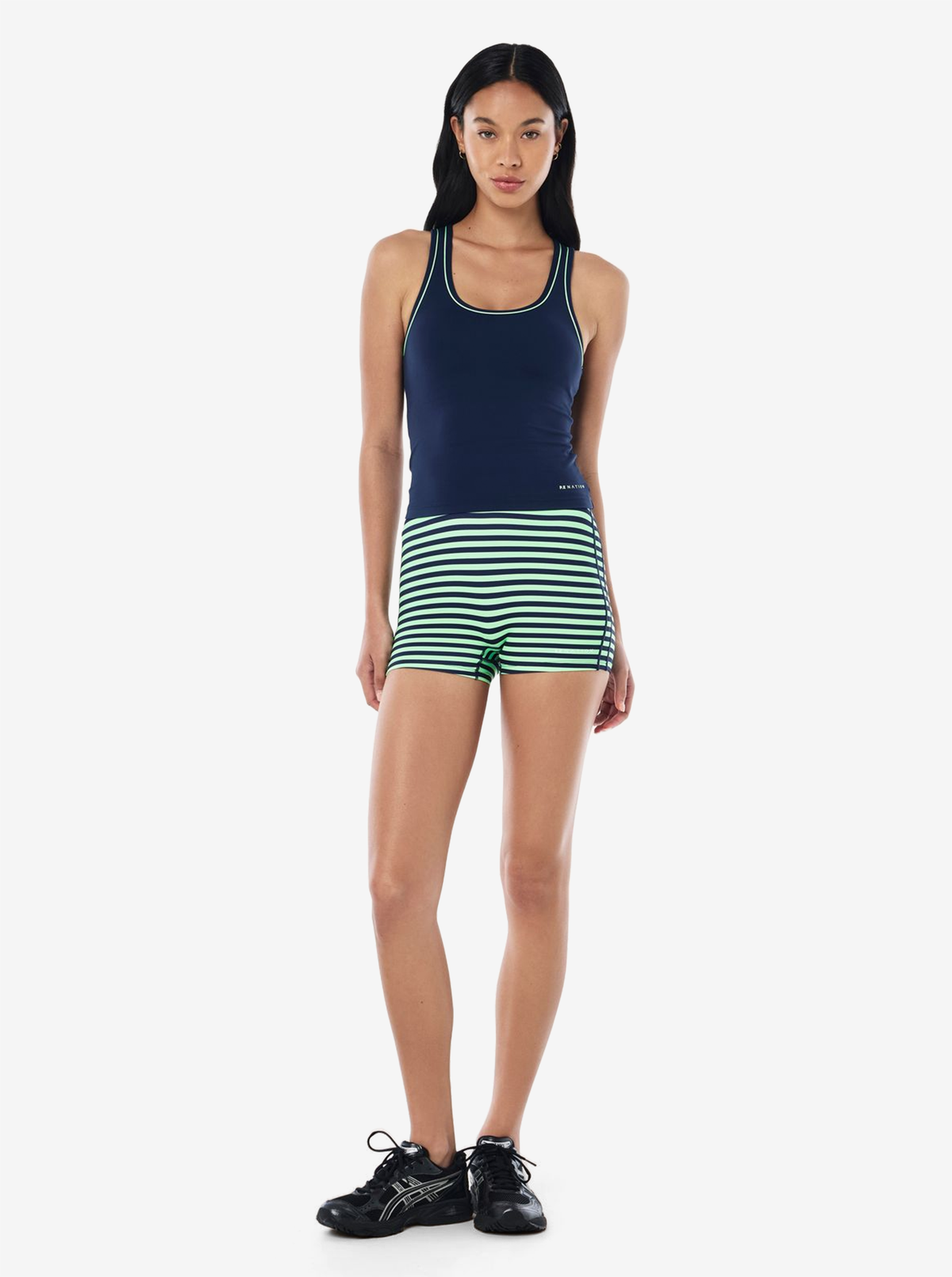 Spectrum Scoop Tank in Dark Navy & Kiwi Green