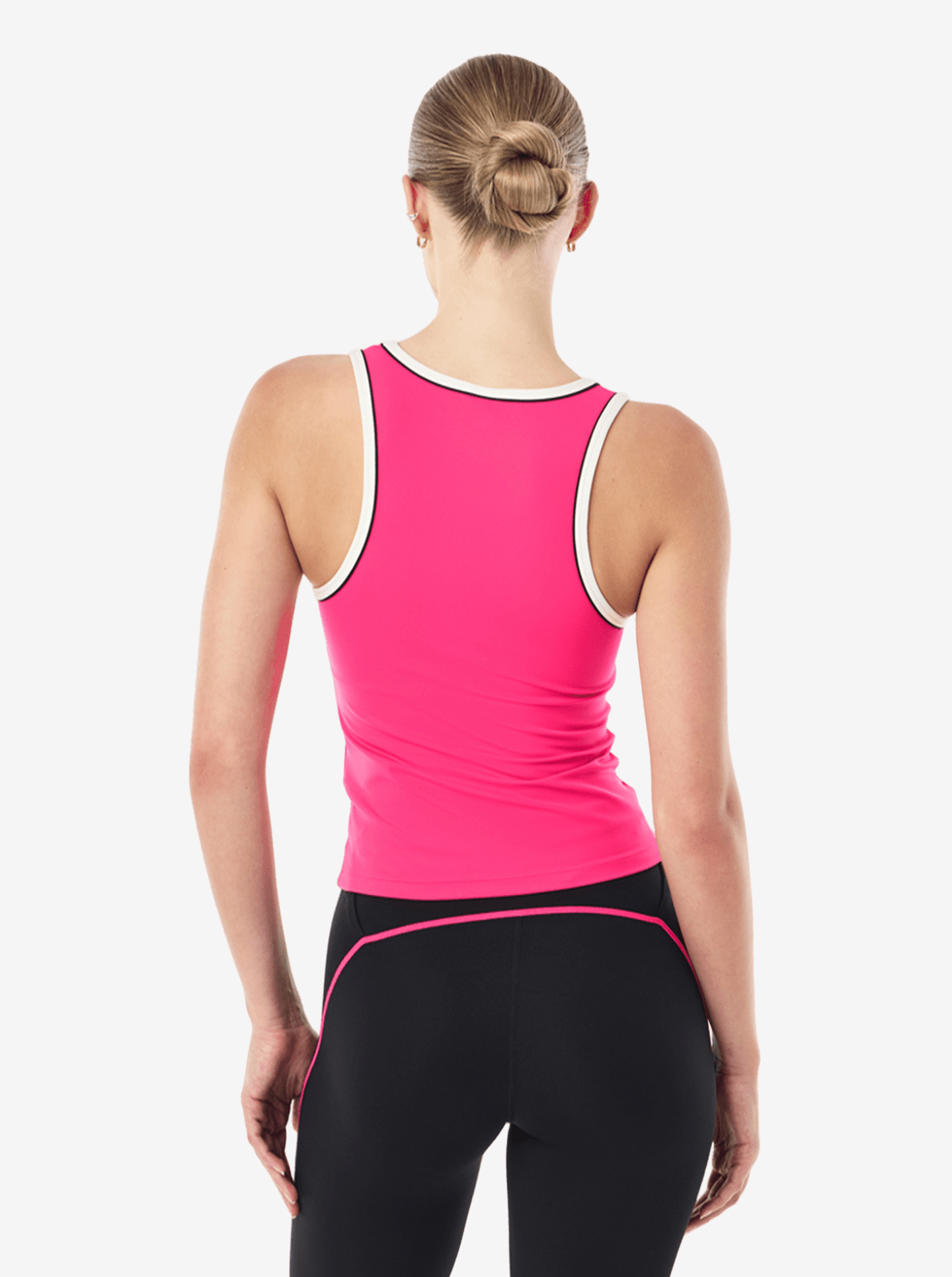 Spectrum Scoop Tank in Cosmo Pink & Whisper White