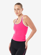 Spectrum Scoop Tank in Cosmo Pink & Whisper White