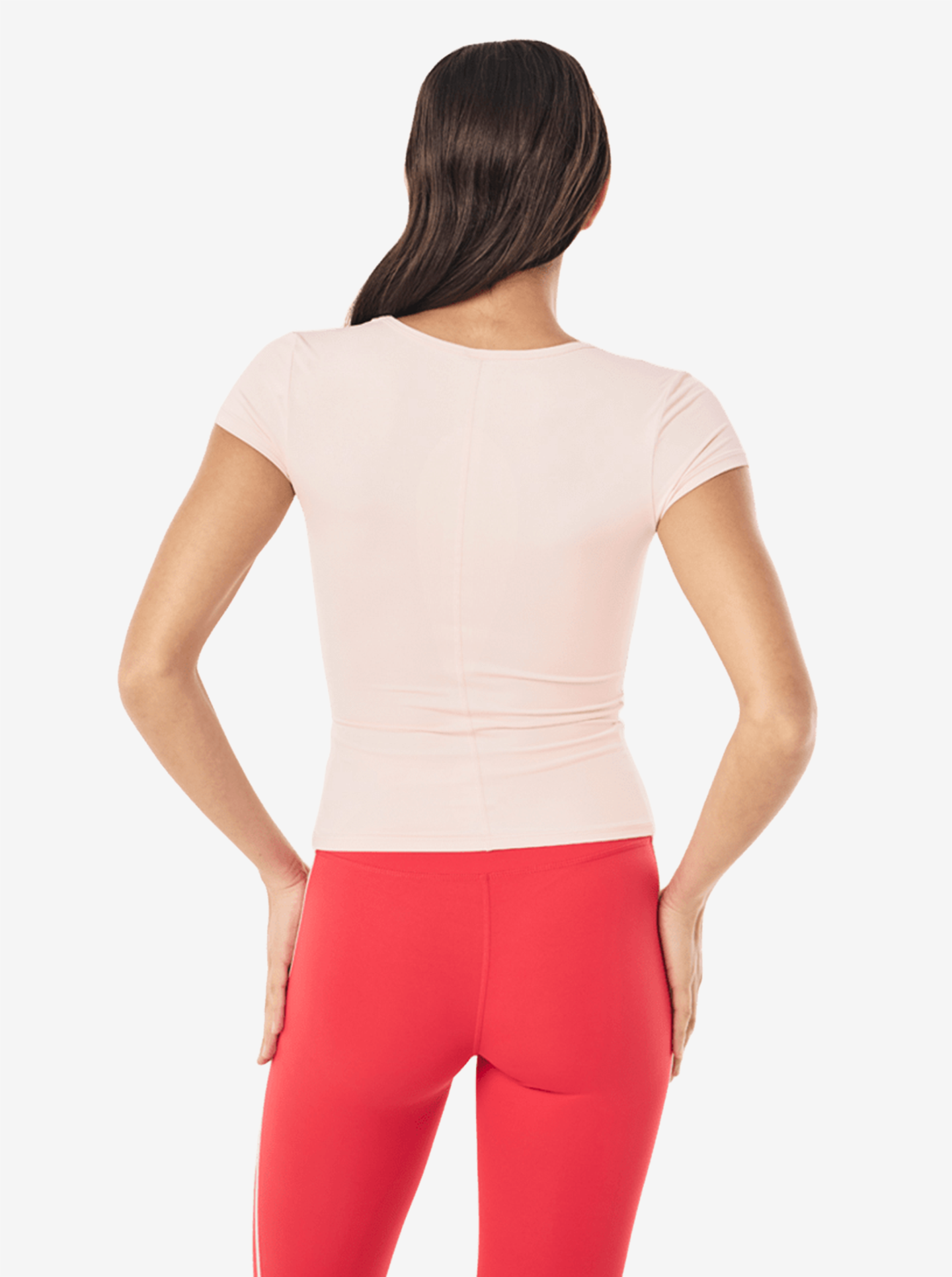 Foundation Scoop Short Sleeve Top in Soft Pink