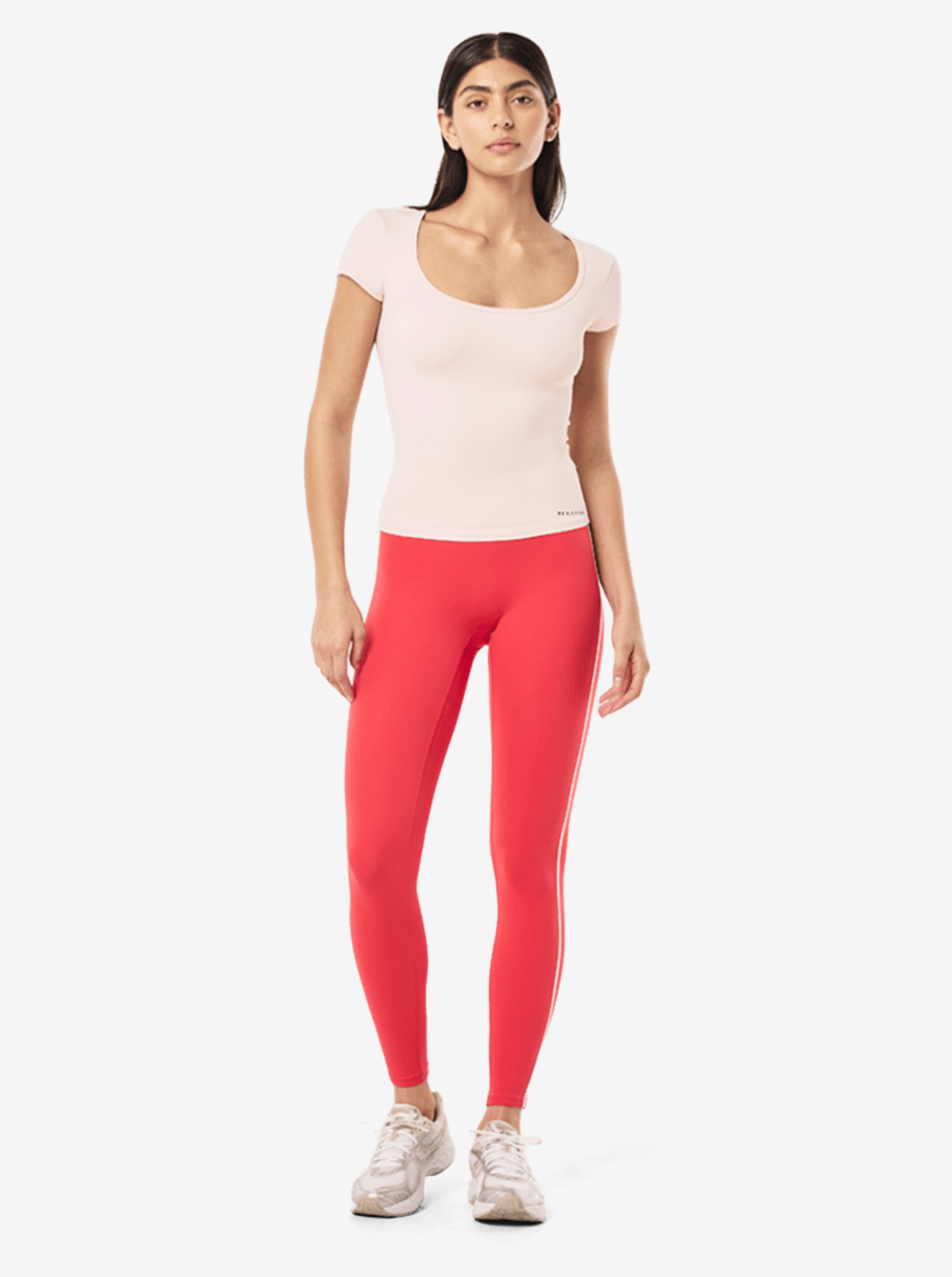Foundation Scoop Short Sleeve Top in Soft Pink