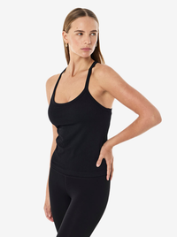 Refine Seamless Rib Tank in Black