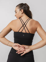 Longline Sports Bra in Black