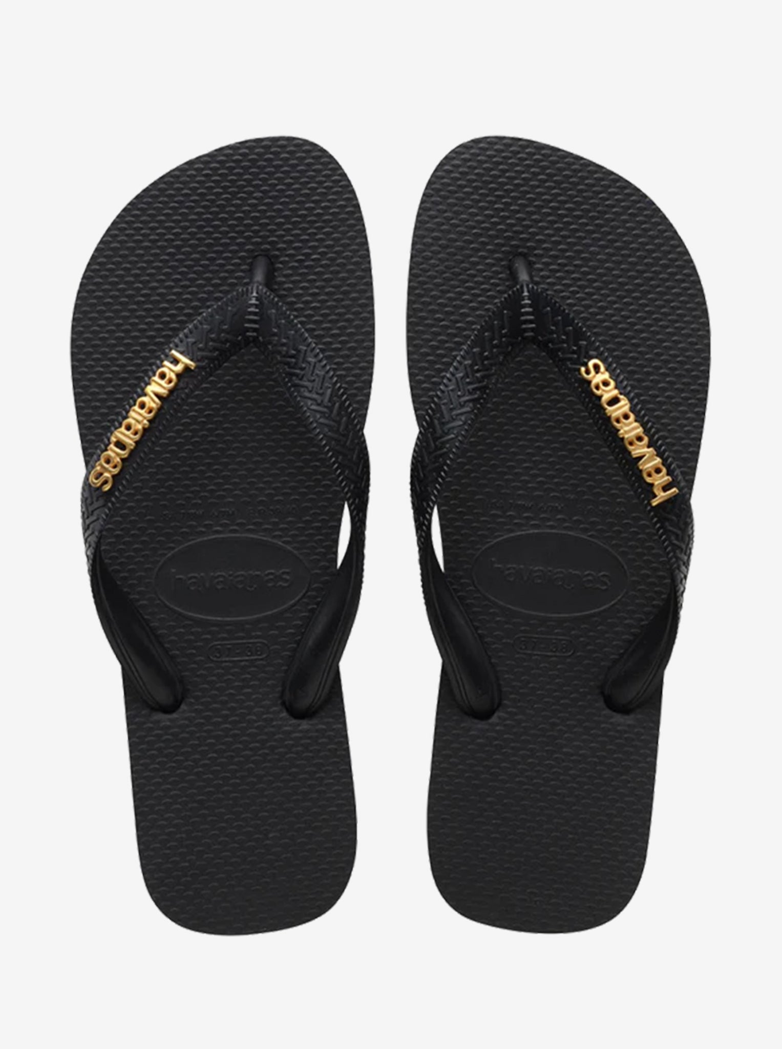 Top Logo Metallic Flip Flops Womens