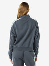 Align Zip Neck Sweat in Thunder