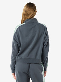 Align Zip Neck Sweat in Thunder